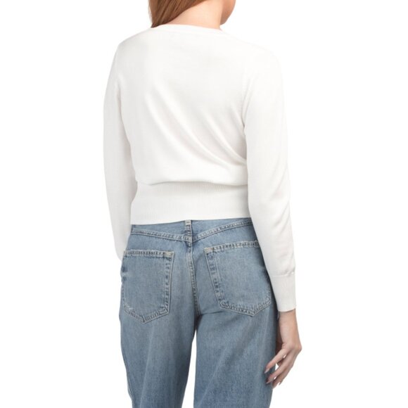 NANCY YANG White Embroidered Floral Cardigan - Picture 2 of 2